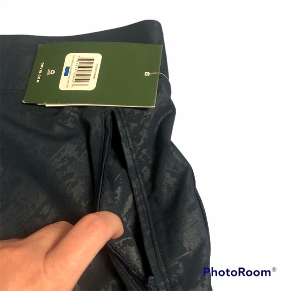 Orvis Active Travel Skort Skirt Shattered Glass Embrised Print Navy L NWT - Picture 4 of 6